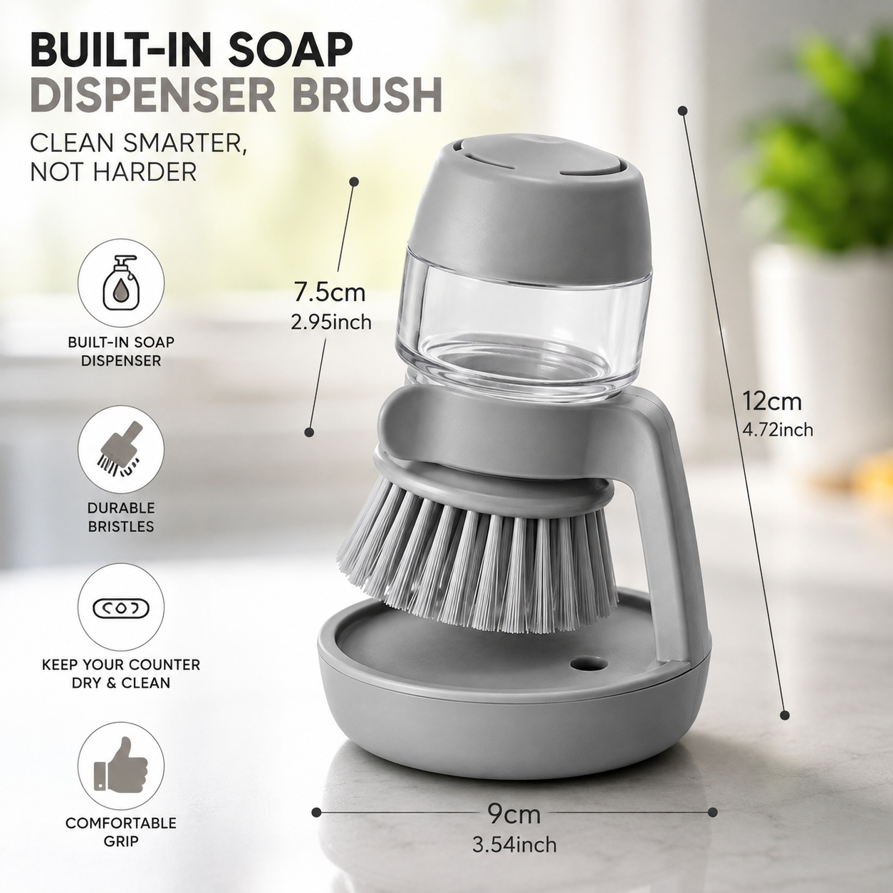 ScrubFlow — El cepillo que dispensa jabón mientras limpias.