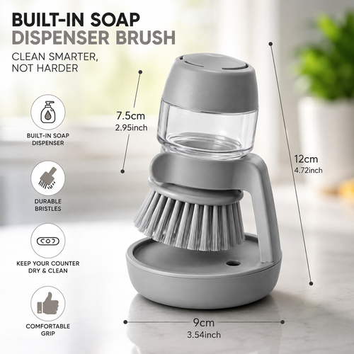 ScrubFlow — El cepillo que dispensa jabón mientras limpias.